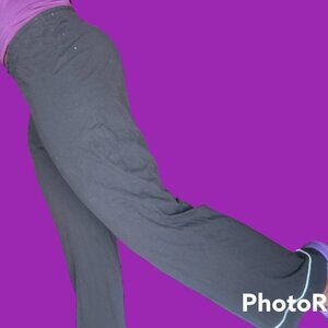 Victoria's Secret pajama pj bottoms stripe on bottom leg in black size XL.